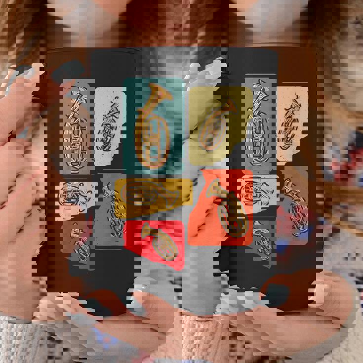 Creative Tenor Horn ビンテージ レトロ アートワーク テナーホルン奏者 コーヒーマグ 面白い贈り物