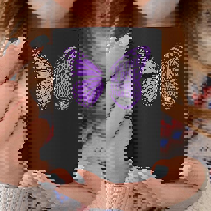 Crohns Awareness Together We Rise パープルリボン バタフライ コーヒーマグ 面白い贈り物