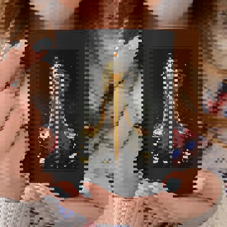 Demon Anime Girl Horns Katana コーヒーマグ 面白い贈り物