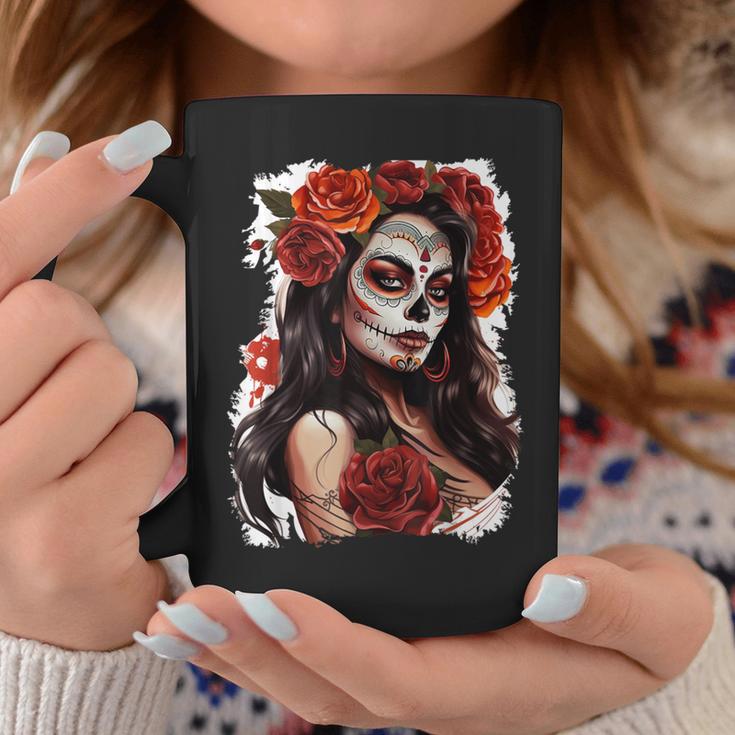 Dia De Los Muertos La Catrina Tasse Cadeaux drôles