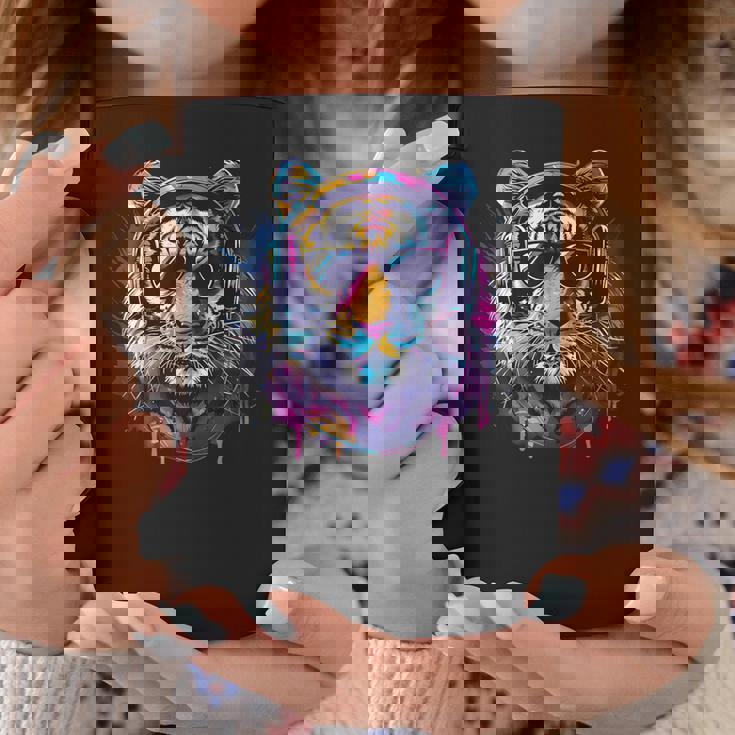 Dj Tiger ミュージックヘッドフォン 音楽プロデューサー ハウス ビートメーカー コーヒーマグ 面白い贈り物