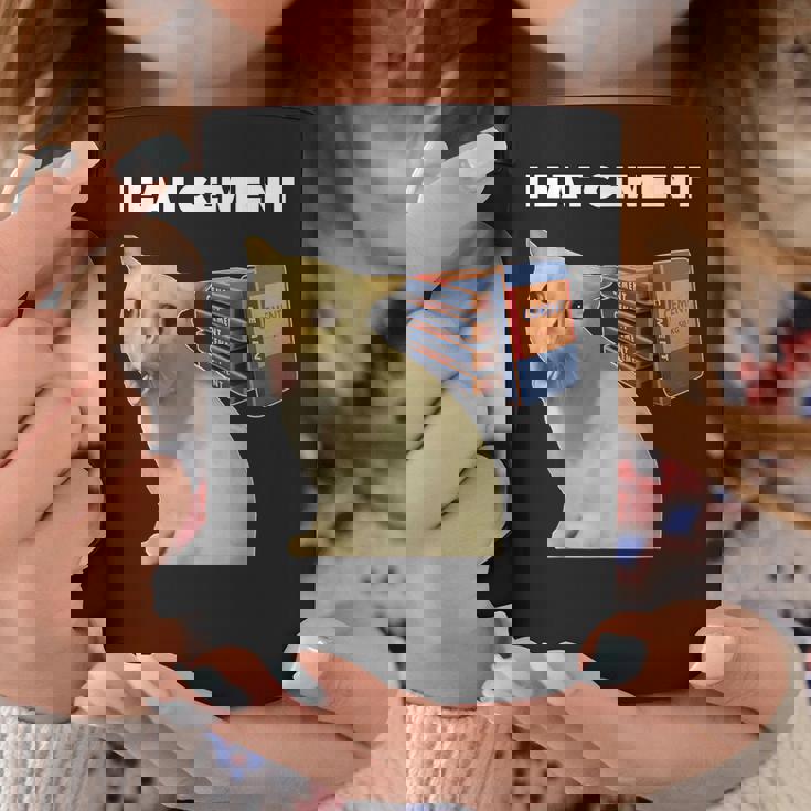 I Eat Cement Cursed Cat Weirdpecific Meme コーヒーマグ 面白い贈り物