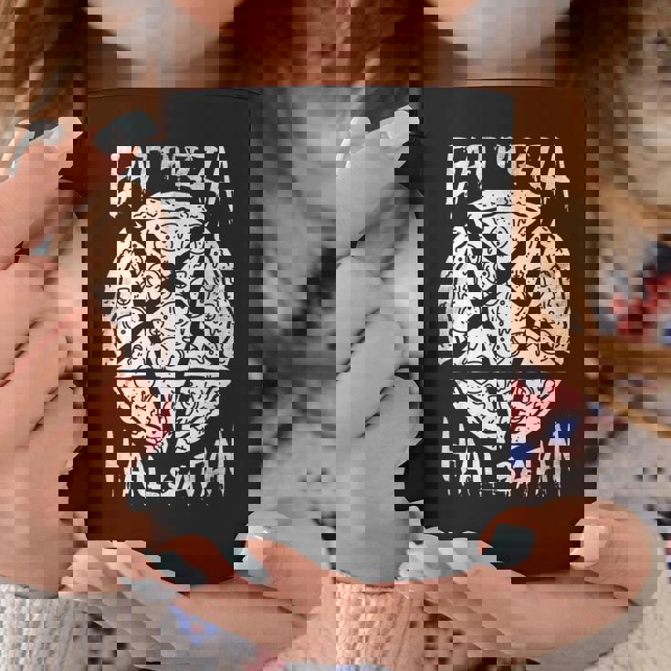 Eat Pizza Hailatan オカルト 反キリスト 悪魔的なサタニズム コーヒーマグ 面白い贈り物