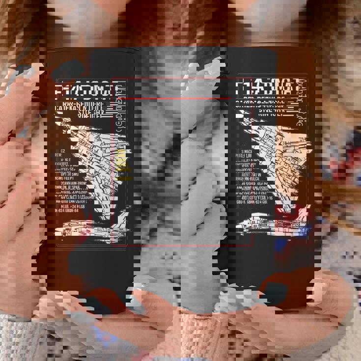 F-14 Tomcat Us American Carrier航空機 ブループリント コーヒーマグ 面白い贈り物