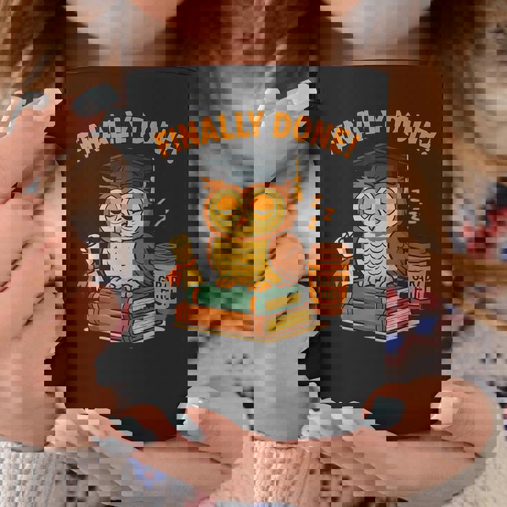 Finally Done Owl Grad 2025 デコレーション コーヒーマグ 面白い贈り物