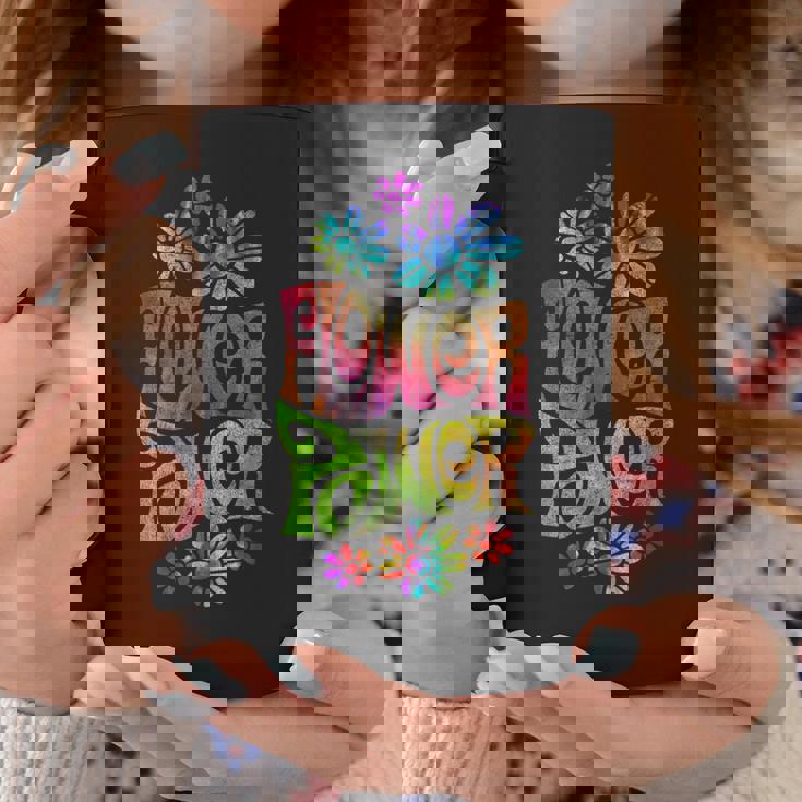 Flower Power ヒッピー サイケデリック '70年代レトロ コーヒーマグ 面白い贈り物
