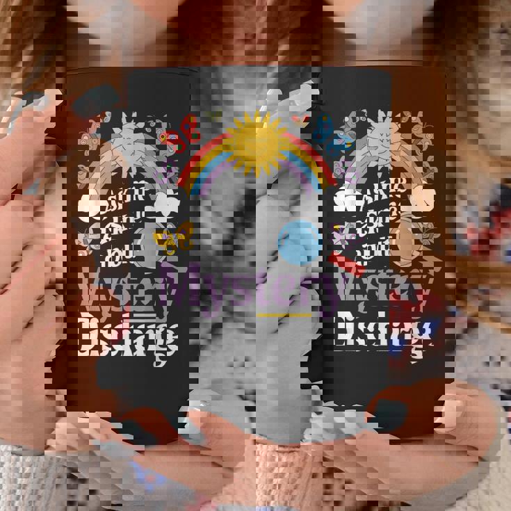 Ask Me About My Mystery Discharge アダルトユーモアジョーク コーヒーマグ 面白い贈り物