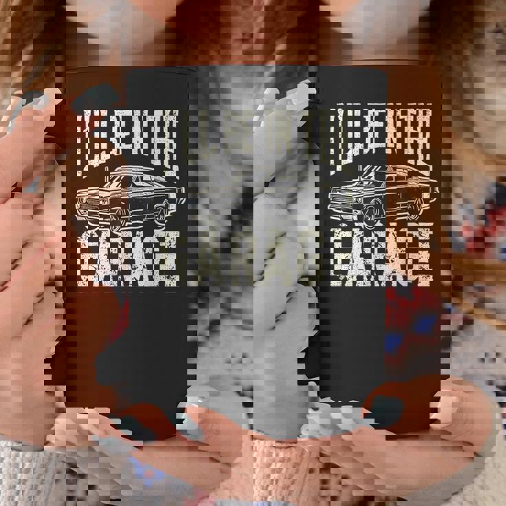 Dad 父の日 車好き I'll Be In The Garage コーヒーマグ 面白い贈り物