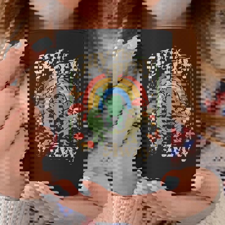 Gay The Pray Away レインボー 面白い ミーム カエル Lgbt プライド Lgbtq コーヒーマグ 面白い贈り物