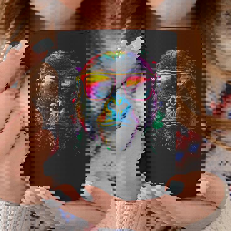 Gorilla Monkey グラフィック アニマルアート サングラス ゴリラ コーヒーマグ 面白い贈り物