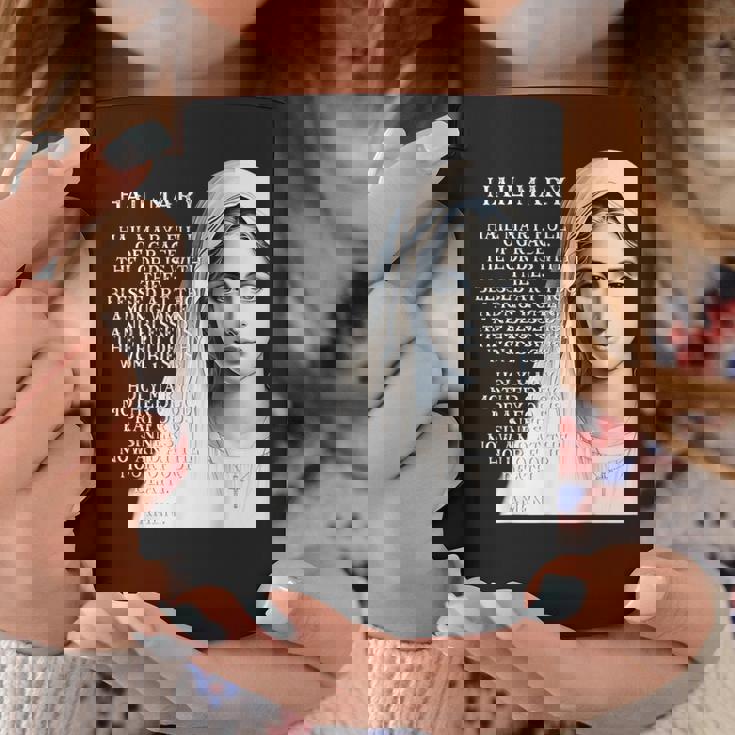 Hail Mary Blessed Mother ロザリオの祈り コーヒーマグ 面白い贈り物