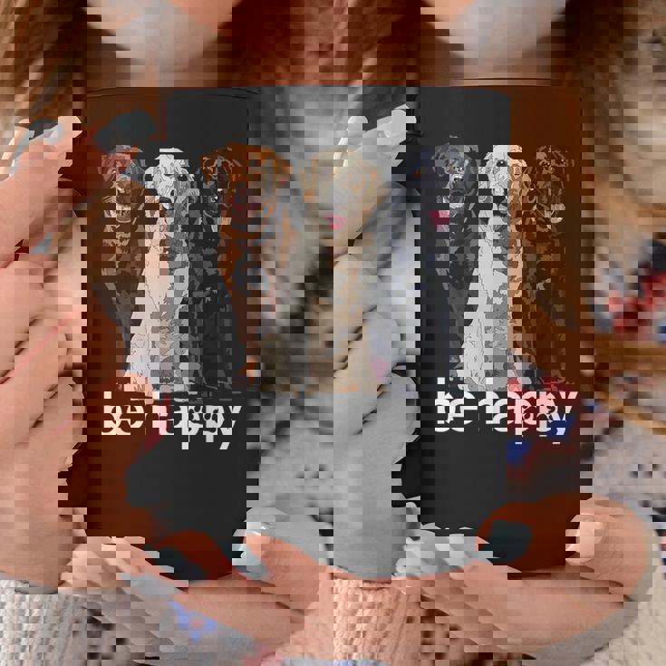 Be Happy ラブラドールレトリバー ゴールデンブラックブラウン チョコレートラボ コーヒーマグ 面白い贈り物