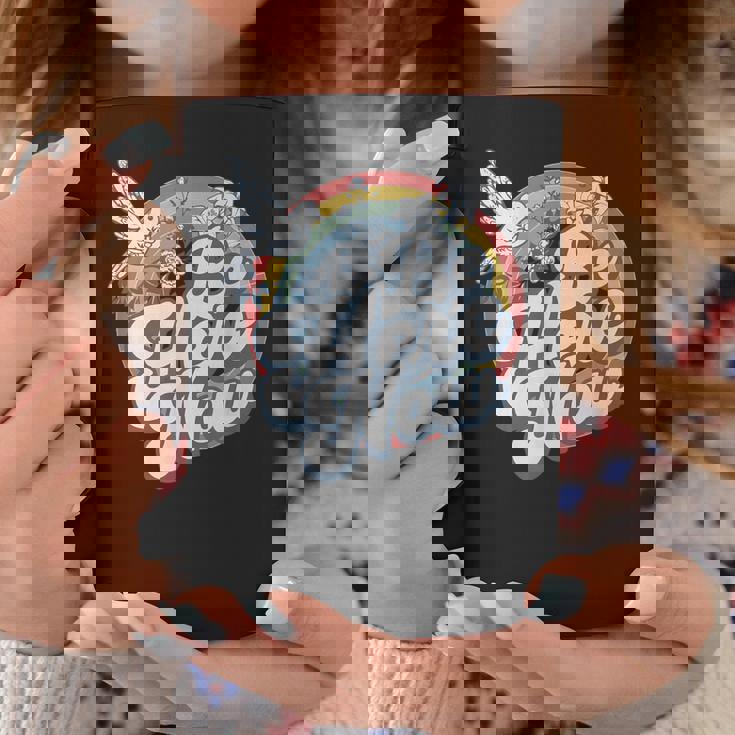 Be Here Now レトロ ヴィンテージ スピリチュアル マインドフルネス コーヒーマグ 面白い贈り物