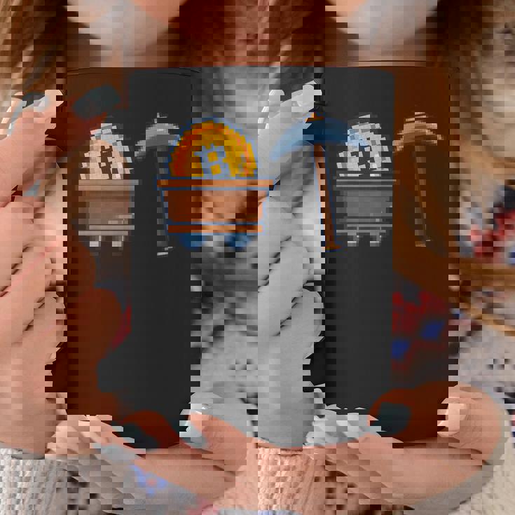 Hodl Btc モダンビットコインアート ビットコインマイニング ピクセル ビットコイン コーヒーマグ 面白い贈り物