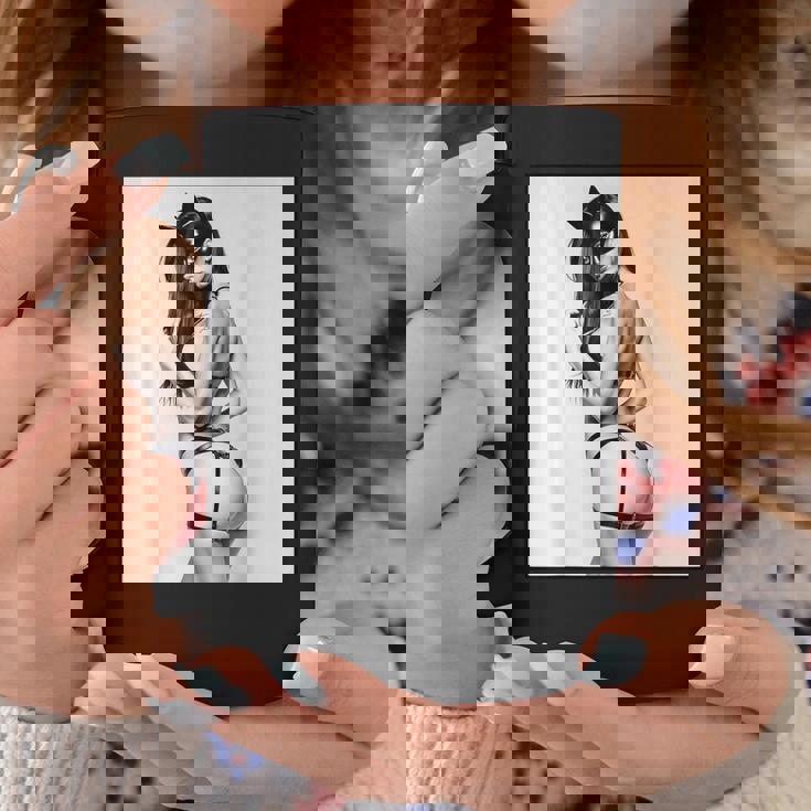 Hot Girl On 男性用 セクシー バッド キティ ピンナップガール B&W コーヒーマグ 面白い贈り物