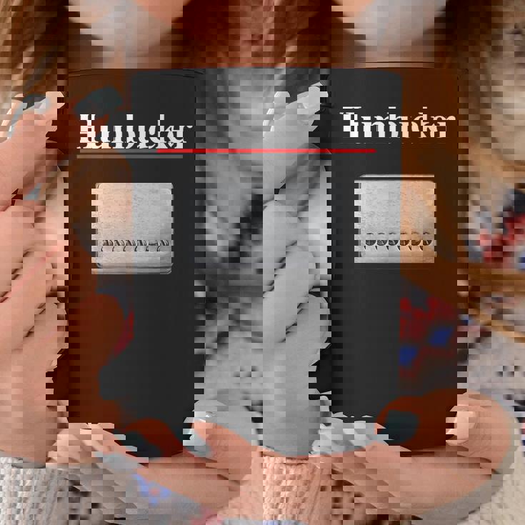 Humbucker ハムバッカー、クールなギタリストのギフト ギターピックアップグラフィック コーヒーマグ 面白い贈り物