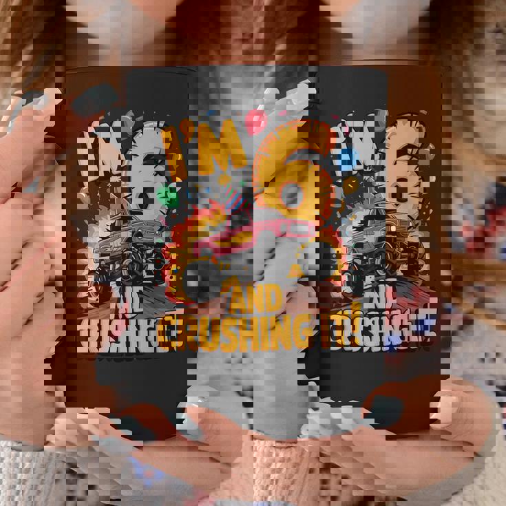I'm 6 And Crushing It モンスタートラック 誕生日 コーヒーマグ 面白い贈り物