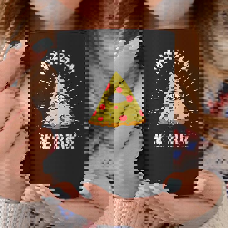In Pizza We Trust Alleeing Eye Illuminati Faith コーヒーマグ 面白い贈り物