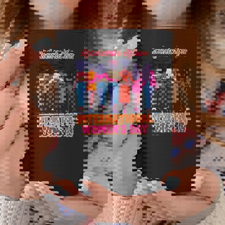 International Women’S Day Empowerment Accelerate Action コーヒーマグ 面白い贈り物