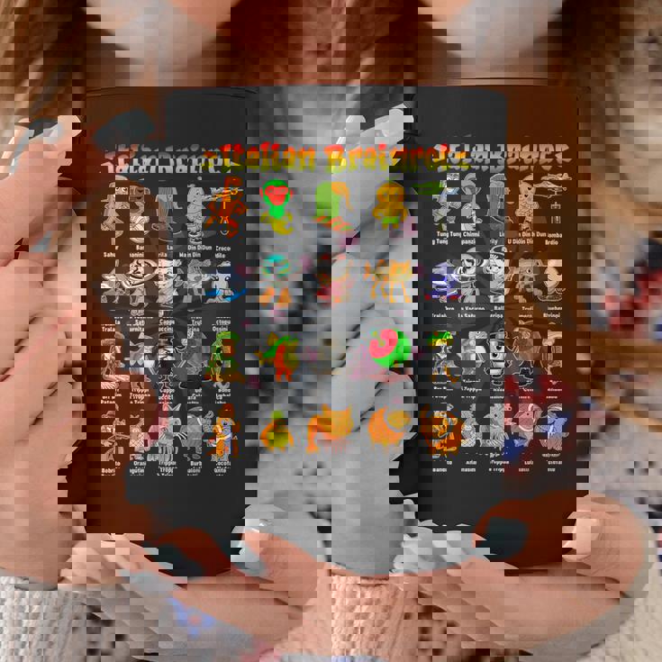 Italian Brainrot 面白いイタリアンブレインロットミームキャラクター コーヒーマグ 面白い贈り物