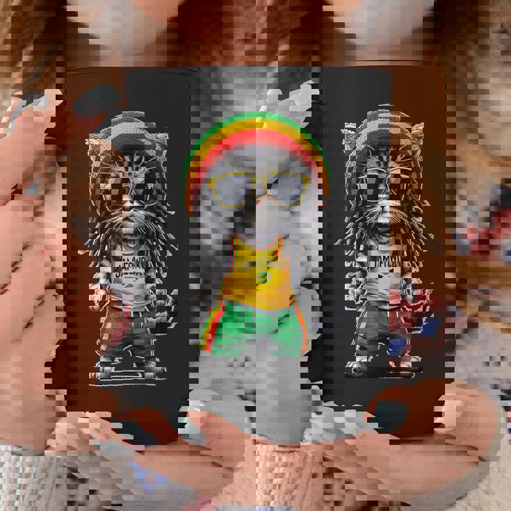 Jameowca クールで面白いジャマイカン ラスタ レゲエ キャット コーヒーマグ 面白い贈り物