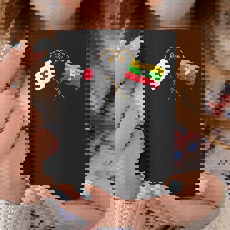 Japanese Flag Myanmar Flag ミャンマー遺産 ミャンマーのルーツ 日本の国旗 ミャンマーの国旗 コーヒーマグ 面白い贈り物