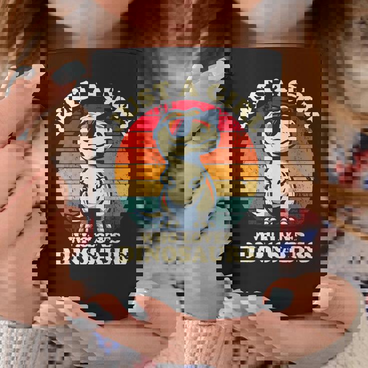 Just A Girl Who Loves Dinosaurs おもしろレトロ恐竜 T-Rex コーヒーマグ 面白い贈り物