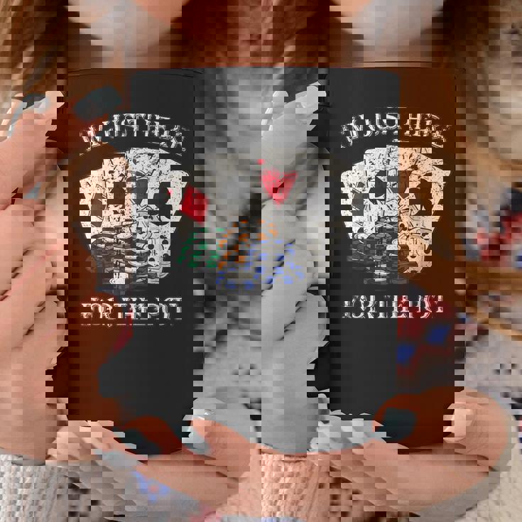 Im Just Here For The Pot ポーカーダイス カジノカード コーヒーマグ 面白い贈り物