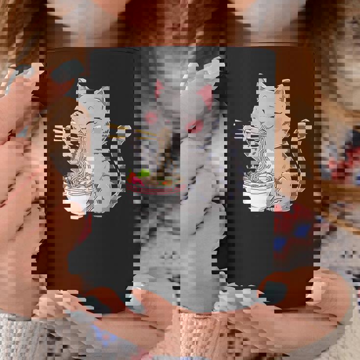 Kawaii Ramen Cat Neko Cute Anime Noodle Lover コーヒーマグ 面白い贈り物