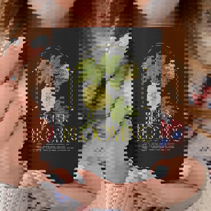 Keep On Blooming花のプリント付き コーヒーマグ 面白い贈り物