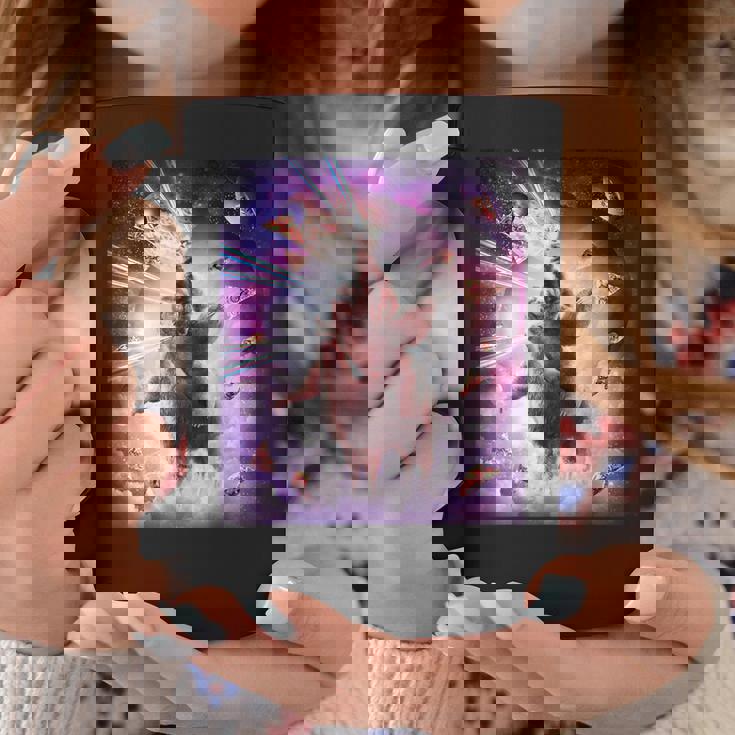 Laser Eyespace Cat ナマケモノ ラマ レインボー コーヒーマグ 面白い贈り物