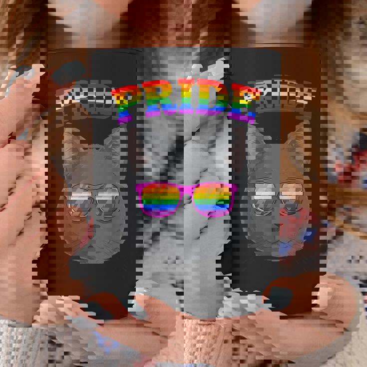 Lgbt Britishhorthair Cat Gay Pride Rainbow Lgbtq Kitty コーヒーマグ 面白い贈り物