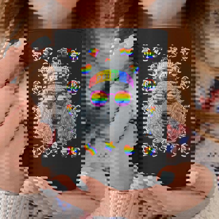 Lgbt プードル ゲイプライド 月 犬 レインボー レズビアン コーヒーマグ 面白い贈り物