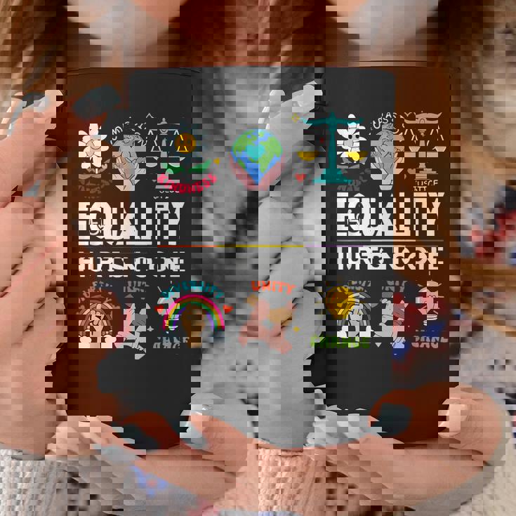 Lgbt 平等は誰もプライドを痛めない 人権 男性 女性 キッズ コーヒーマグ 面白い贈り物