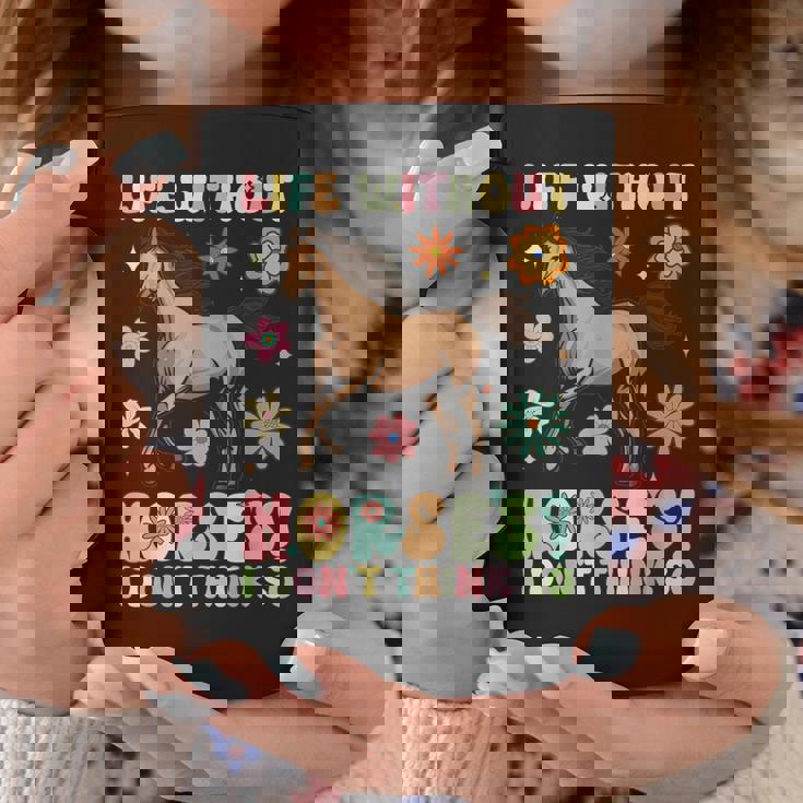 Life Without Horses グルーヴィーな乗馬 乗馬 コーヒーマグ 面白い贈り物