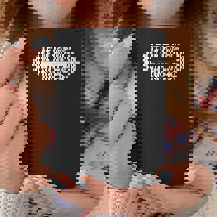 Lift Heavy Run Fast ウェイトリフターランナー ヴィンテージジムワークアウト コーヒーマグ 面白い贈り物