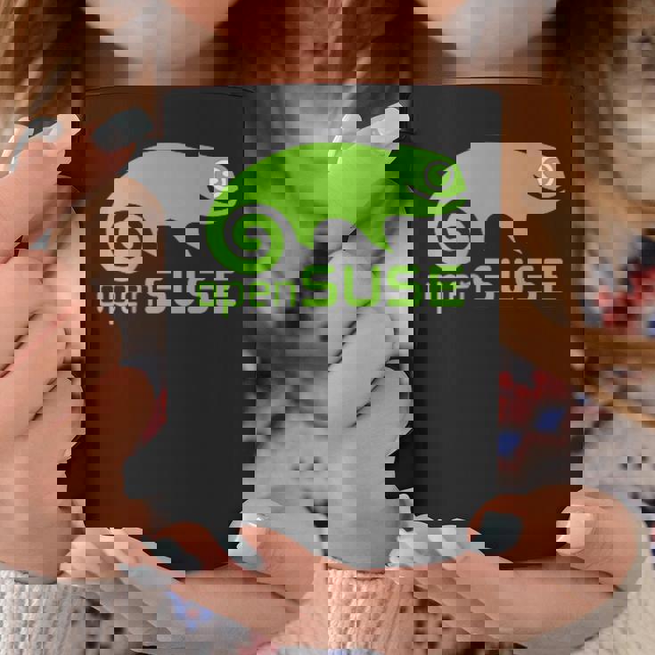 Linux Opensuse ラバーtシャツ タグライン&ロゴ オープンソースos コーヒーマグ 面白い贈り物