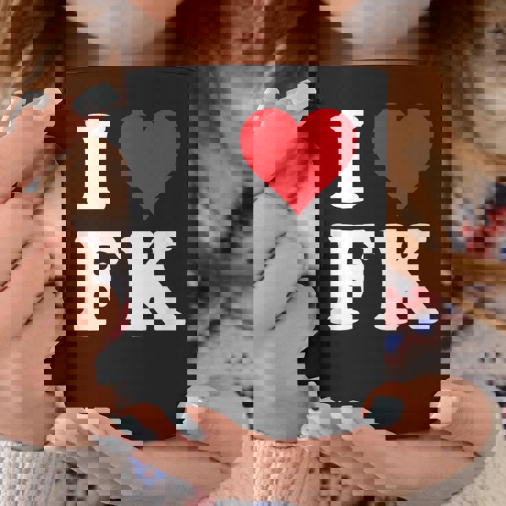 I Love Fk Initials I Heart FK First Last Name F K コーヒーマグ 面白い贈り物