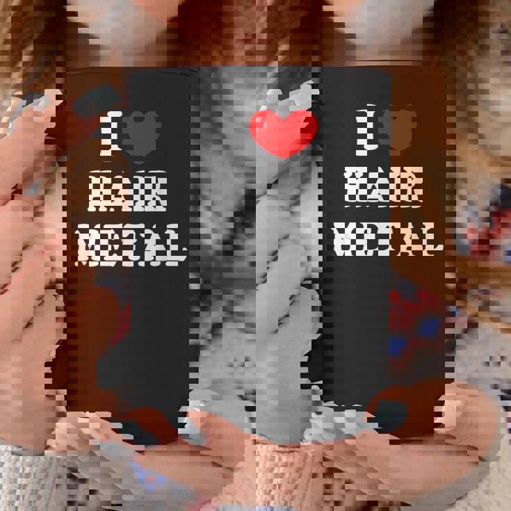 I Love Hair Metal I Heart Hair Metal コーヒーマグ 面白い贈り物