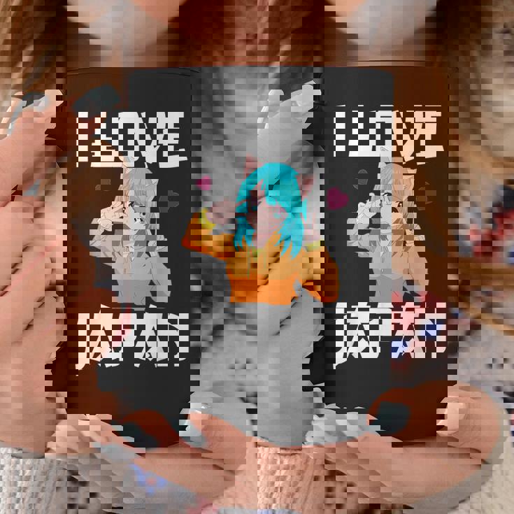 I Love Japan Kawaii Anime Girl Neko Cat Girl Otaku Weeb コーヒーマグ 面白い贈り物