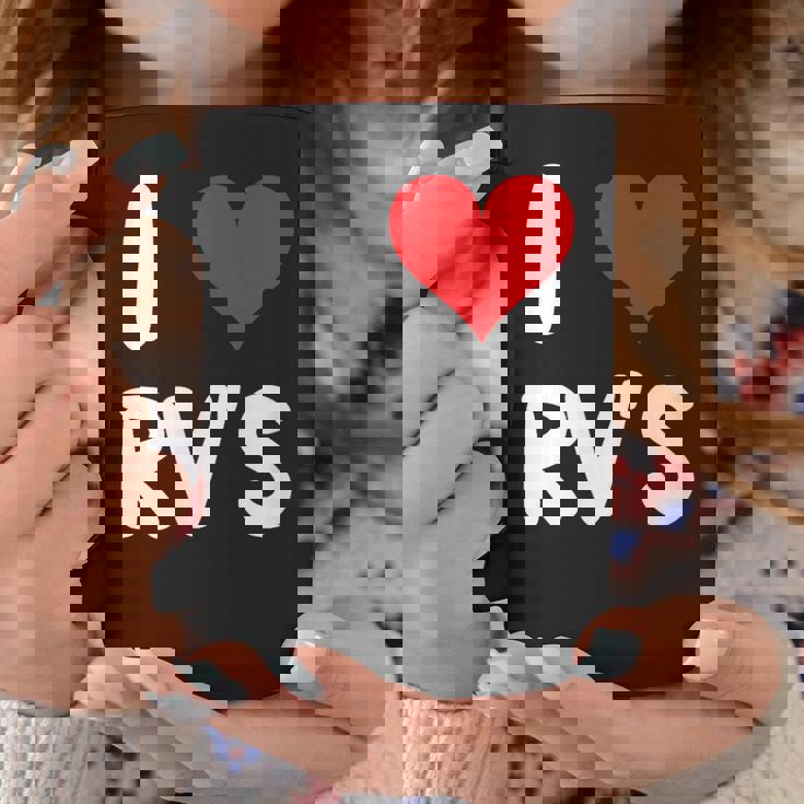 I Love Rv のレクリエーションビークル キャンプ キャンピングカー 旅行 旅行 コーヒーマグ 面白い贈り物