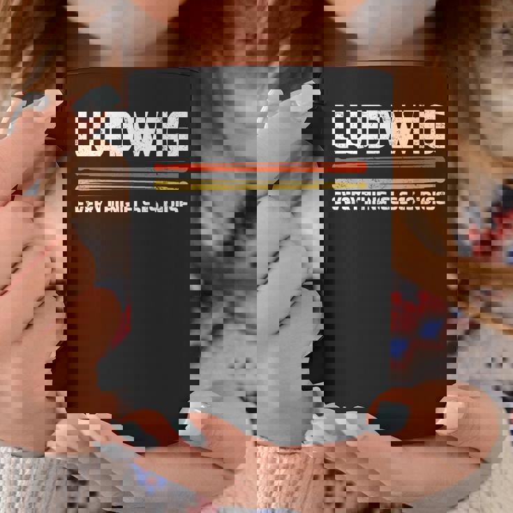 Ludwig Everything Else Is Noise クラシック音楽ドラムスティック コーヒーマグ 面白い贈り物