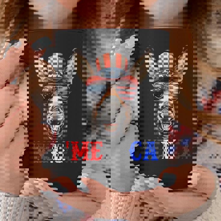 Merica Mule Donkey Patriotic 4Th Of July 面白い キッズ メンズ レディース コーヒーマグ 面白い贈り物