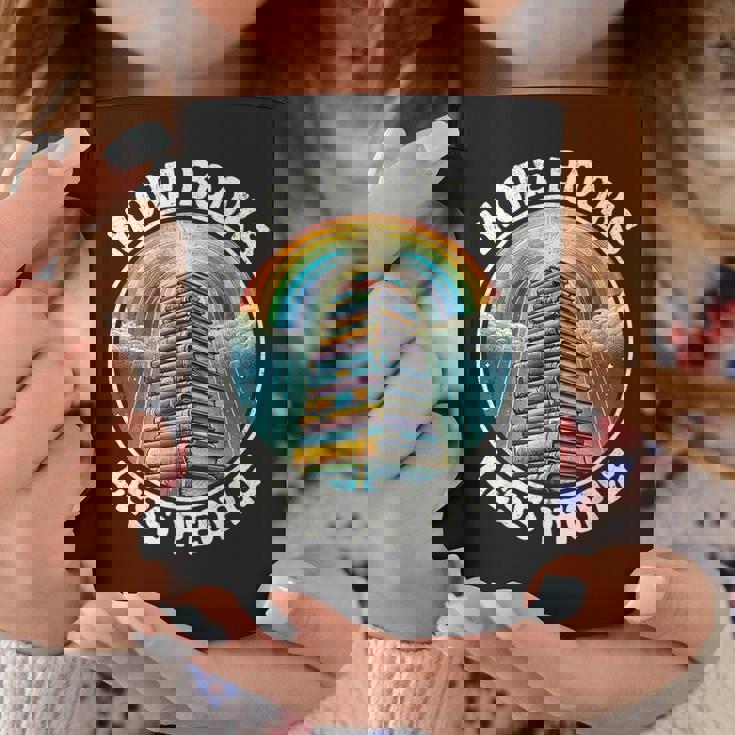 More Books Less People Book Lover Bookworm リーディングブック コーヒーマグ 面白い贈り物