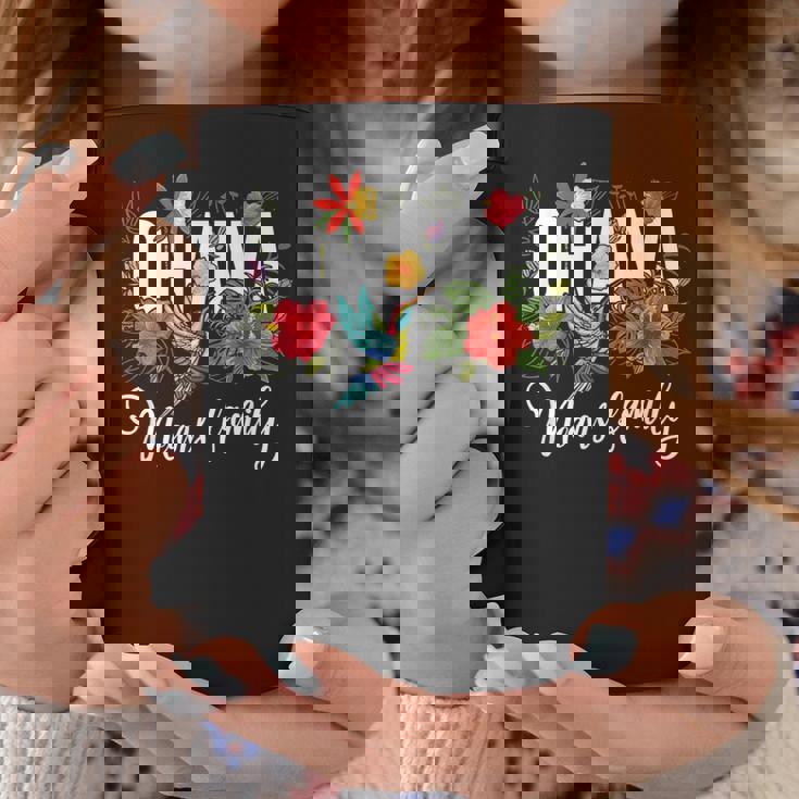 Ohana Means Family ハワイ ハイビスカス 花 70年代 レトロ ハワイアン コーヒーマグ 面白い贈り物