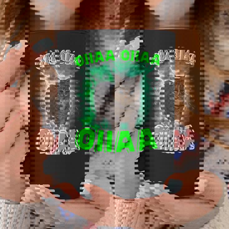 Oiiaa Oiiaa 猫 脳腐 ウイルス スピニング 猫 ミーム コーヒーマグ 面白い贈り物