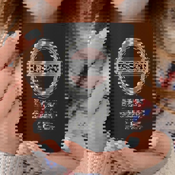 Ossan おっさん（車好き ロゴ エンブレム パロディ）【変なデザイン屋さん】文字 メッセージ 面白い デザイン コーヒーマグ 面白い贈り物