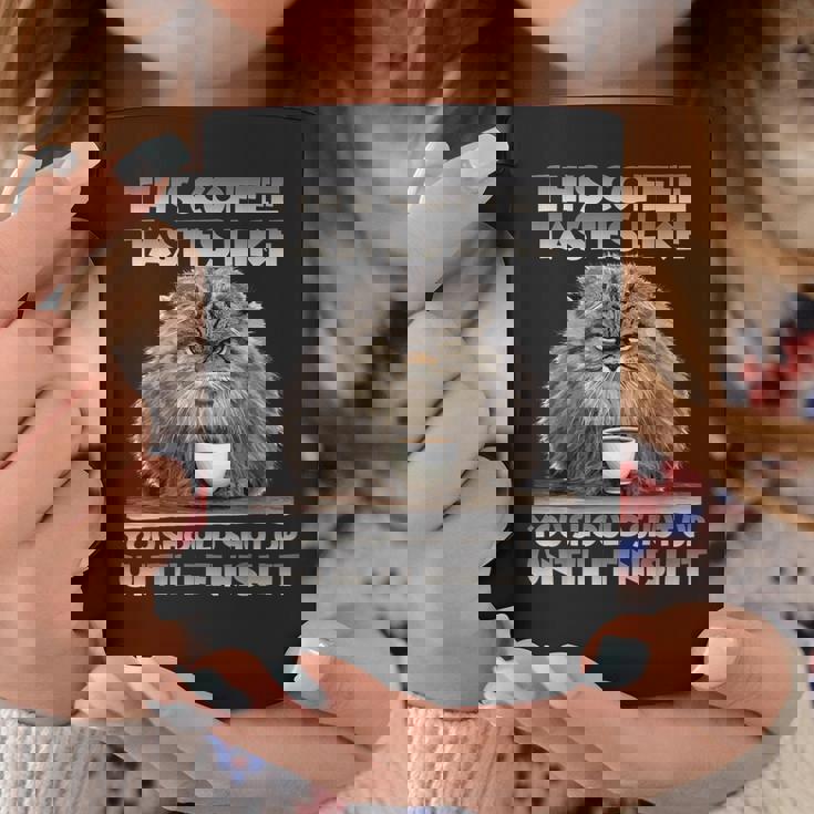 Pallas Catコーヒー愛好家のための朝の不満 マヌルネコ コーヒーマグ 面白い贈り物