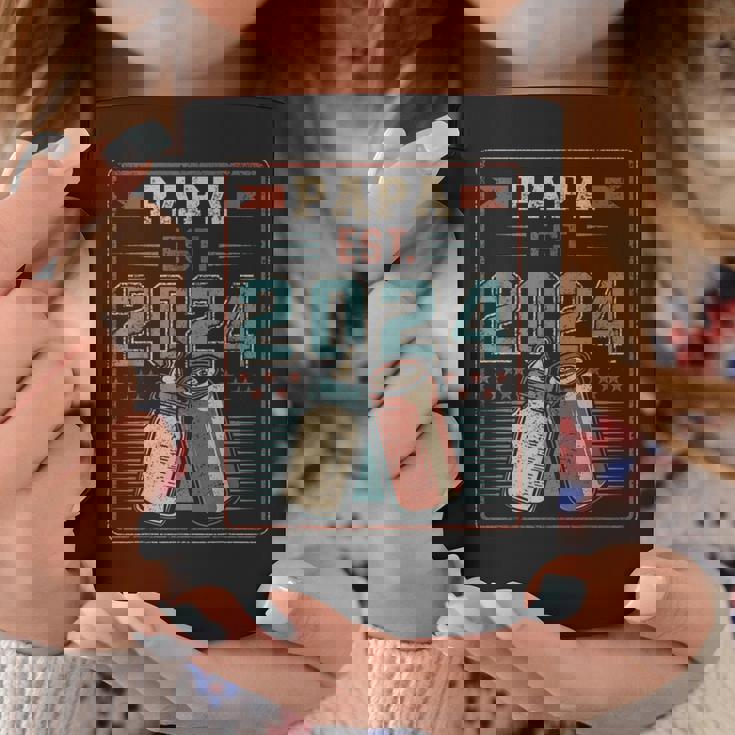 Papa Est 2024 初めてのパパ 父の日 新しい父親の父性 コーヒーマグ 面白い贈り物