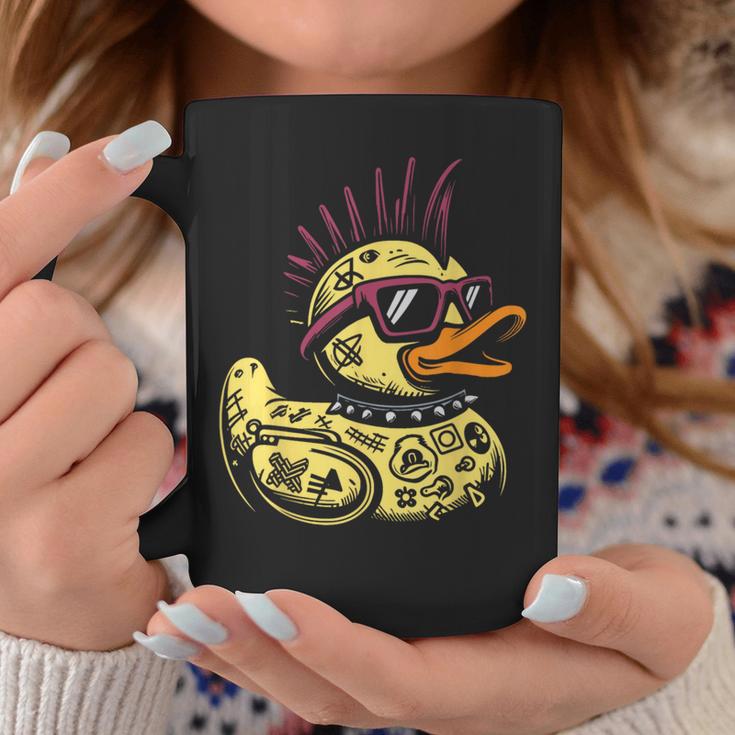 Pato Punk Rocker Punk Taza de café Regalos divertidos